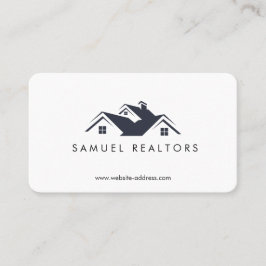 Tarjeta De Visita Custom Stylish Modern Real Estate Home Logo