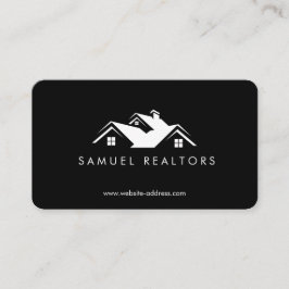 Tarjeta De Visita Custom Stylish Modern Real Estate Home Logo