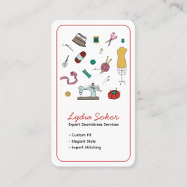 Tarjeta De Visita Custom Tailoring & Alterations Seamstress 