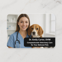 Tarjeta De Visita Custom Veterinarian Business Card with Photo 