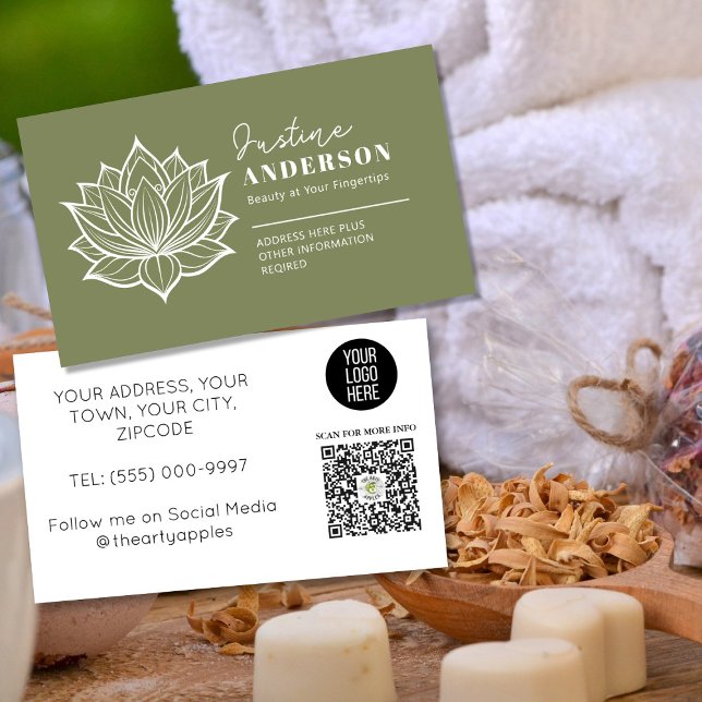 Tarjeta De Visita Customizable Business Card –Beauticians & Skincare (Subido por el creador)