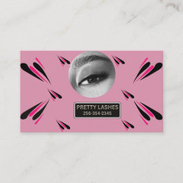 Tarjeta De Visita Customizable Eyelash Extension Gold Makeup Card