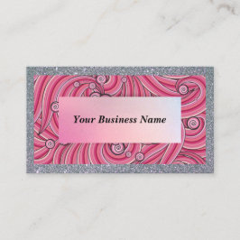 Tarjeta De Visita Customize Business Cards Gray & Pink