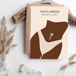 Tarjeta De Visita Cuta de visualización de botón Belly único Boho