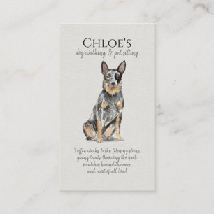 Tarjeta De Visita Cute acuarela Mascota Sitter Perro WalkerTarjeta d