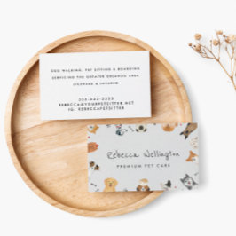 Tarjeta De Visita Cute acuarela Mascotas Perros Mascota Sitter Perro