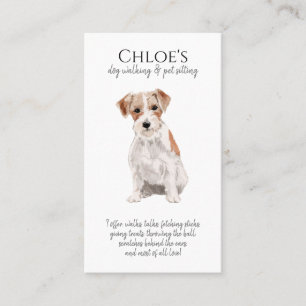 Tarjeta De Visita Cute acuarela Perro Mascota Sitter Perro Walker
