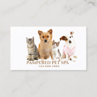 Tarjeta de visita Cute Animal Mascota Groomer