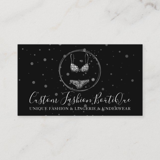 Tarjeta De Visita Cute Bikini Ropa de baño Lingerie Underwear Bra Pa (Anverso)