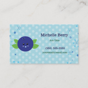 Tarjeta De Visita Cute Blueberry