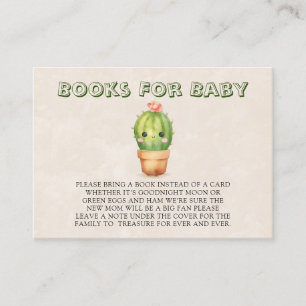 Tarjeta De Visita Cute Cactus Succulum Books Para El Bebé
