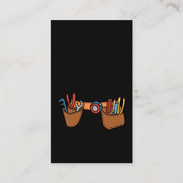 Tarjeta De Visita Cute Carpenter Tool Belt Future Craftsman (Anverso)