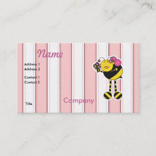 Tarjeta De Visita Cute Chica Bumble Bee
