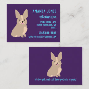 Tarjeta de visita Cute Corgi