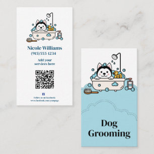 Tarjeta De Visita Cute Dog Grooming Business