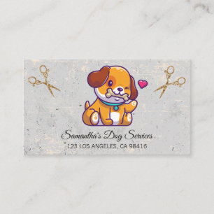 Tarjeta de visita Cute Dog Grooming Elegoming Shea