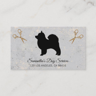 Tarjeta De Visita Cute Dog Grooming Elegoming Shears