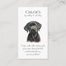 Tarjeta De Visita Cute Dog Mascota Sitter Dog Walker Business