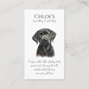 Tarjeta De Visita Cute Dog Mascota Sitter Dog Walker Business