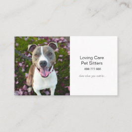 Tarjeta de visita Cute Dog Mascota Sitting and Ser