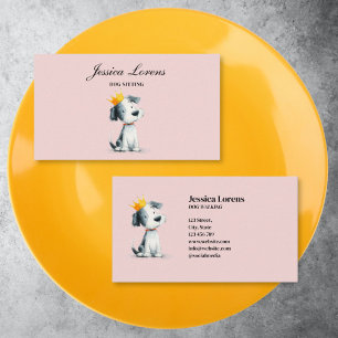 Tarjeta De Visita Cute Dog Sitter, Mascota Cachorro Groomer, Veterin