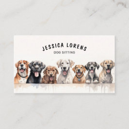 Tarjeta De Visita Cute Dog Sitter, Mascota Groomer, Veterinario, Cac
