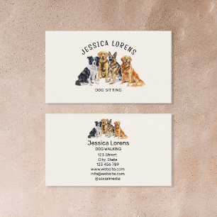 Tarjeta De Visita Cute Dog Sitter, Mascota Groomer, Veterinario, Cac