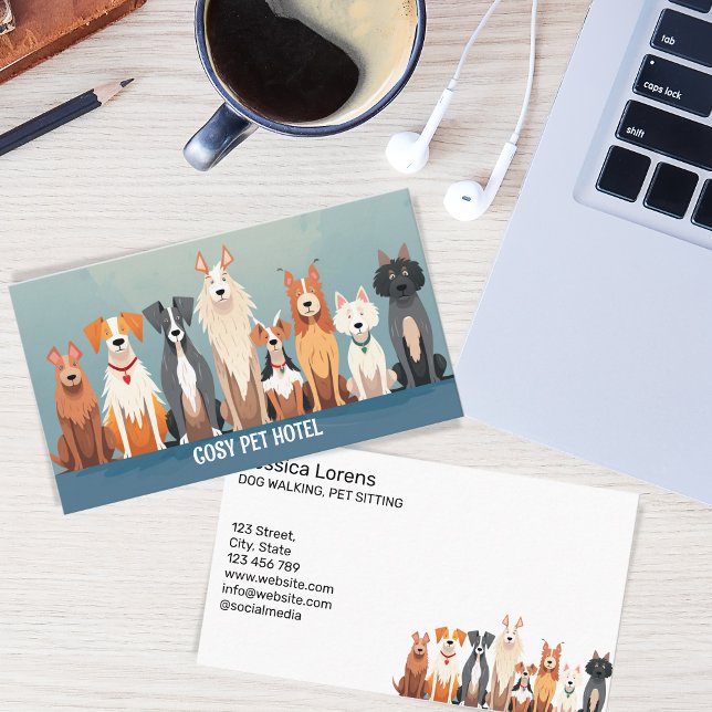 Tarjeta De Visita Cute Dog Sitter, Mascota Groomer, Veterinario, Cac (Subido por el creador)
