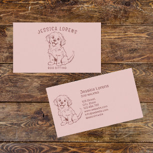 Tarjeta De Visita Cute Dog Sitter, Mascota Groomer, Veterinario, Cac