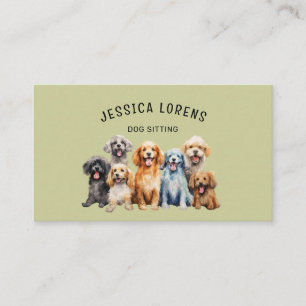 Tarjeta De Visita Cute Dog Sitter, Mascota Groomer, Veterinario, Cac