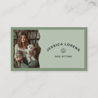 Tarjeta De Visita Cute Dog Sitter, Pet Groomer, Dog Walker