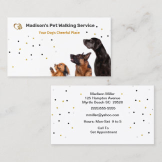 Tarjeta de visita Cute Dog Walker/ Mascota Situ