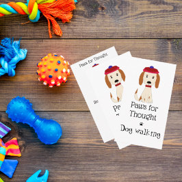 Tarjeta de visita Cute Dog Walking / Dog Grooming