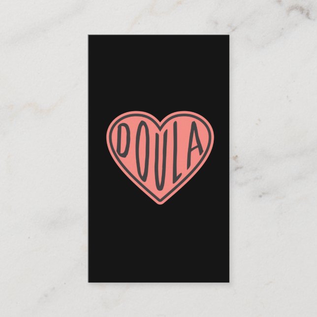 Tarjeta De Visita Cute Doula, bebé, partera (Anverso)