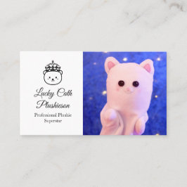 Tarjeta De Visita Cute elegante guión profesional Royal Plushie