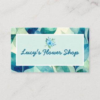 Tarjeta De Visita Cute Floral Design Flower Shop Business Card