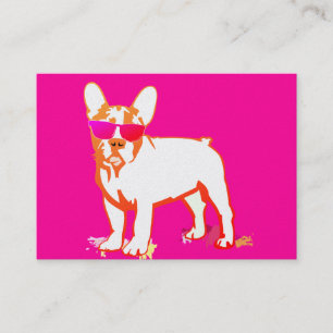Tarjeta De Visita Cute Frenchie Bulldog with sunglasses