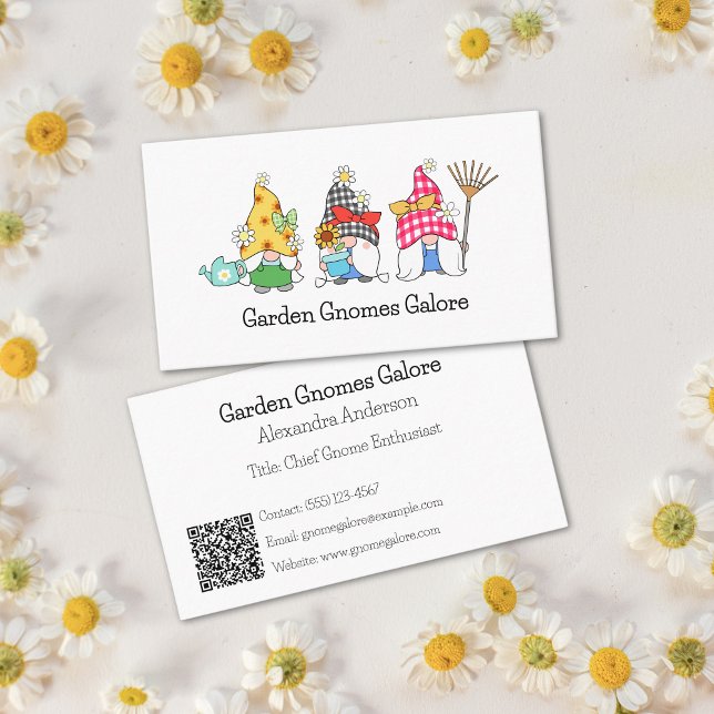 Tarjeta De Visita Cute Garden Gnomes (Subido por el creador)