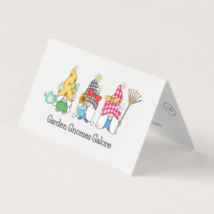 Tarjeta De Visita Cute Garden Gnomes 6 Punches Lealtad