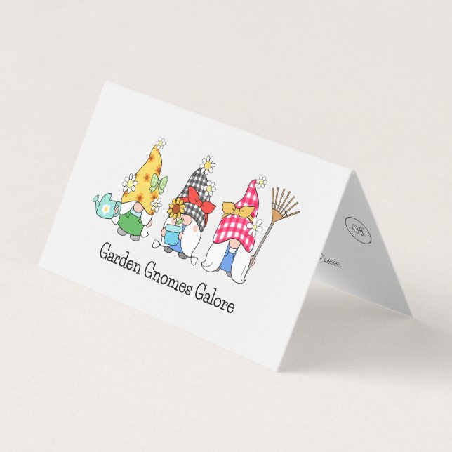 Tarjeta De Visita Cute Garden Gnomes 6 Punches Lealtad (Anverso)