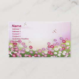 Tarjeta De Visita Cute Girly Floral Fashion Fine