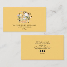 Tarjeta De Visita Cute Honey Bee Apiary Beekeeper Honey Products 