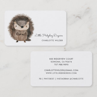 Tarjeta De Visita Cute Little Hedgehog Daycare Business Card
