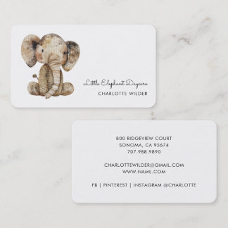 Tarjeta De Visita Cute Little Raccoon Daycare Business Card