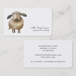 Tarjeta De Visita Cute Little Sheep Daycare Business Card