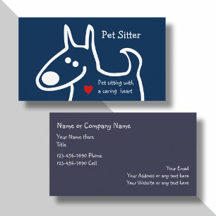 Tarjeta De Visita Cute Mascota Sitter