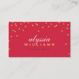 Tarjeta De Visita CUTE mini confetti oro brillante purpurina brillan