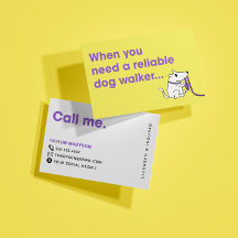 Tarjeta de visita Cute Modern Dog Walker Mascota S