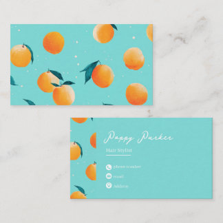 Tarjeta De Visita Cute Modern Peach Business Card | Custom