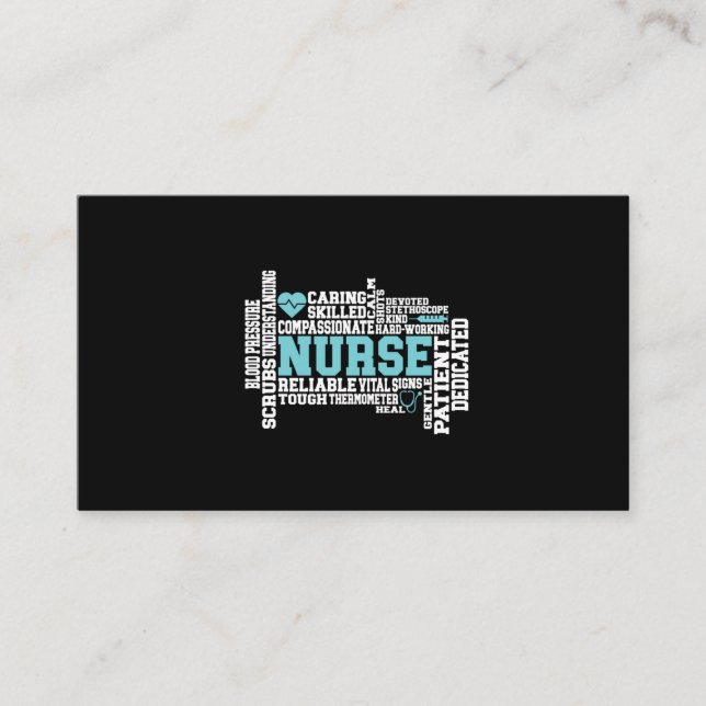 Tarjeta De Visita Cute Nurse RN LVN Nursing School Medical (Anverso)
